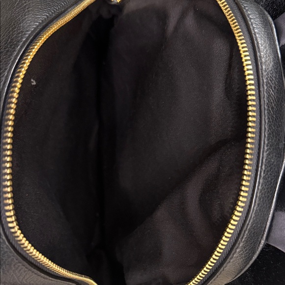 Coach Black Leather Backpack with Gold Accents - Picture 6 of 7